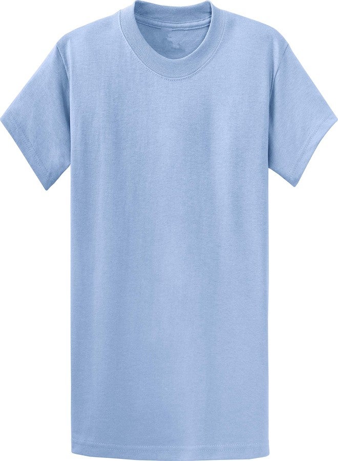 Clothe Co. Mens Heavyweight Cotton T-Shirt Plain Tee (Available in Big & Tall), Light Blue, M - Image 1